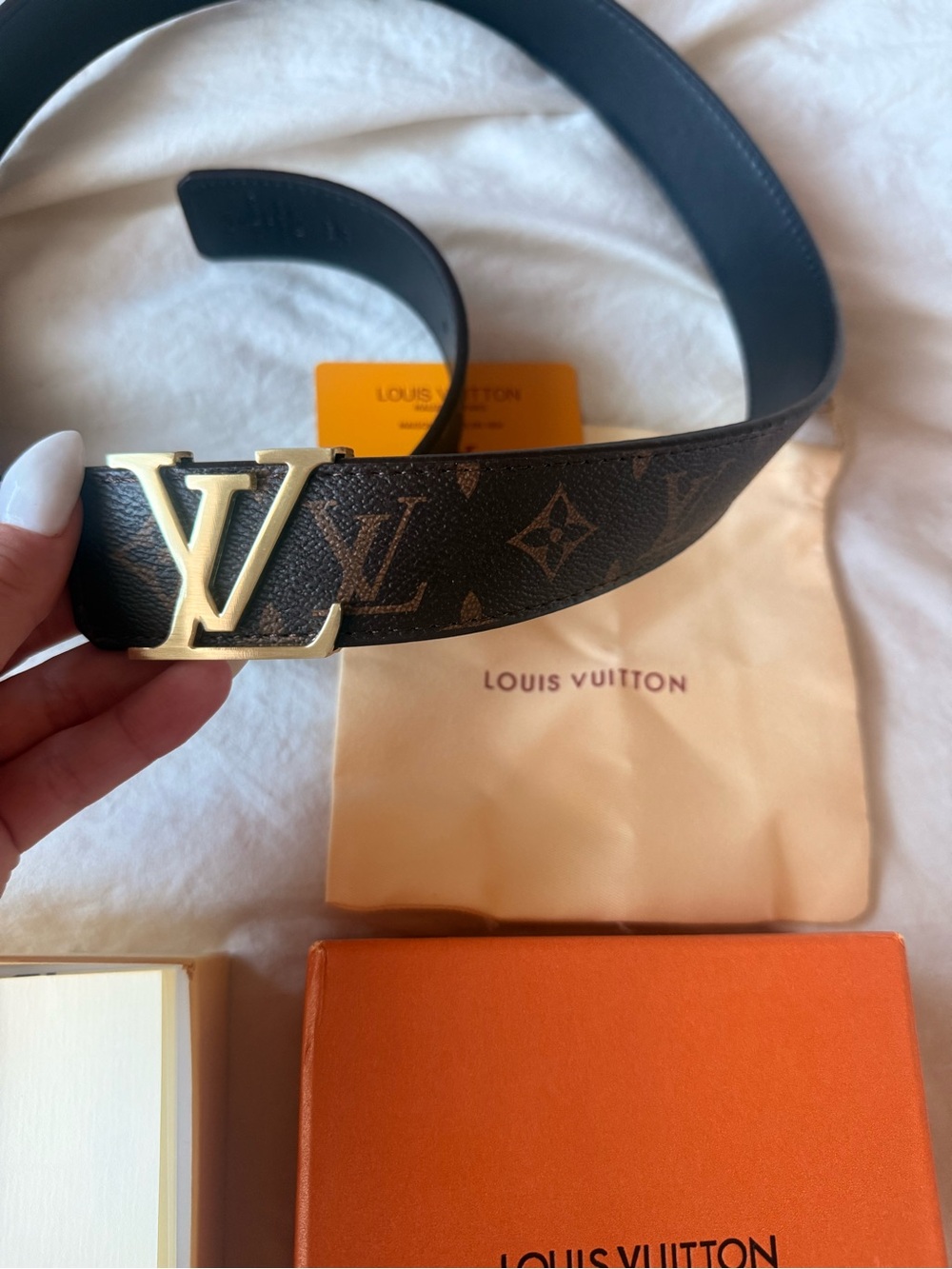 Louis Vuitton Brown Monogram LV Initiales Belt - Picture 2 of 5
